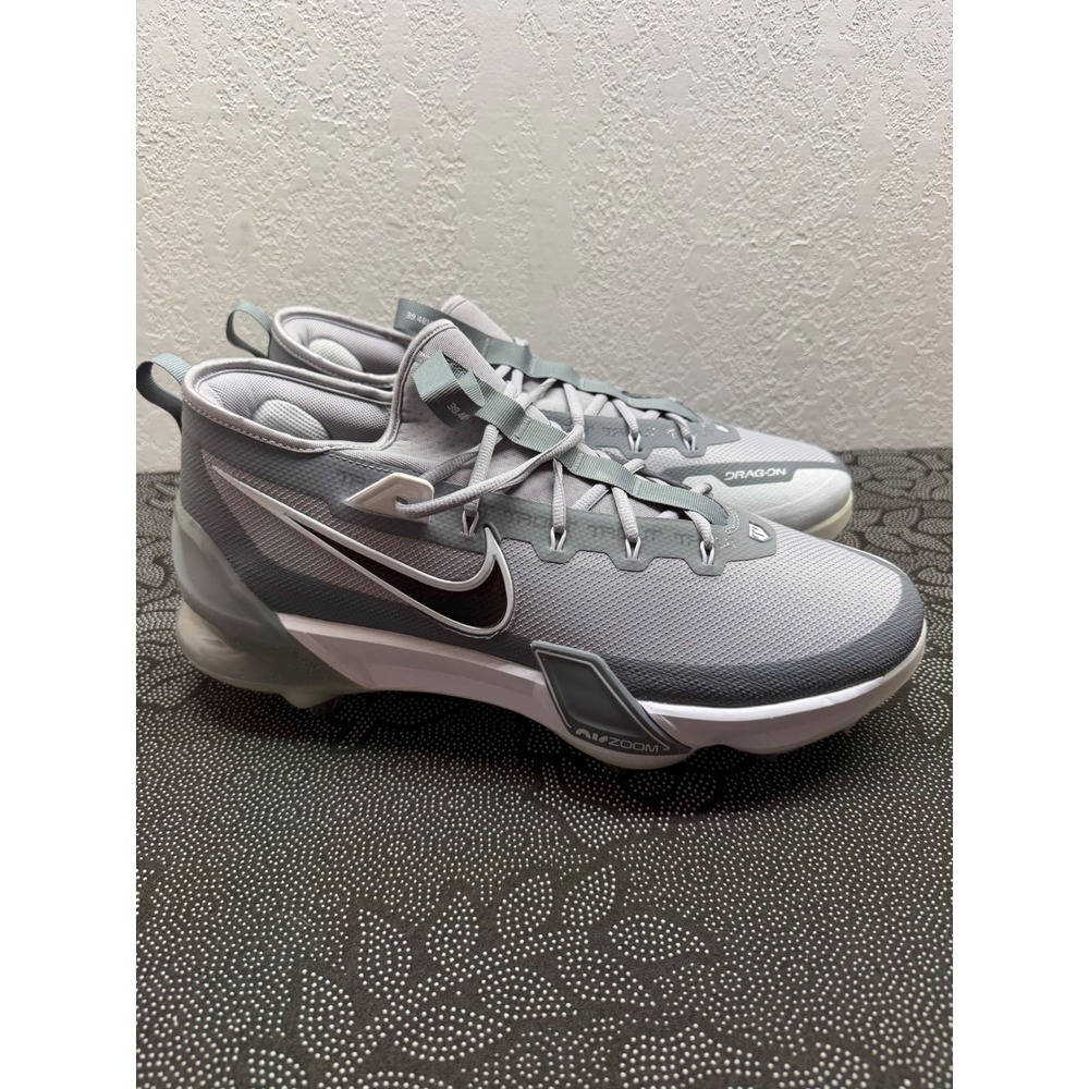 Nike Alpha Huarache Elite 4 Mid Metal Baseball Cleats Grey White FB2906-002 14 - Picture 2 of 7